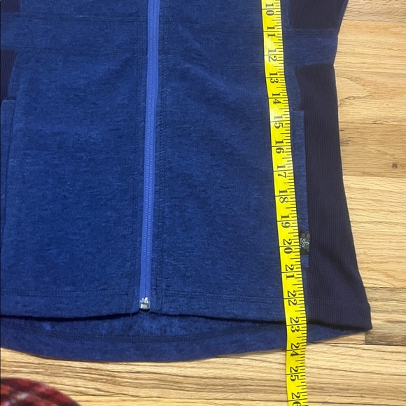 Prana Deep Blue Heavy Hooded Zip Up Sweater Soft Fleece Lined Womens Size XS - Picture 7 of 9